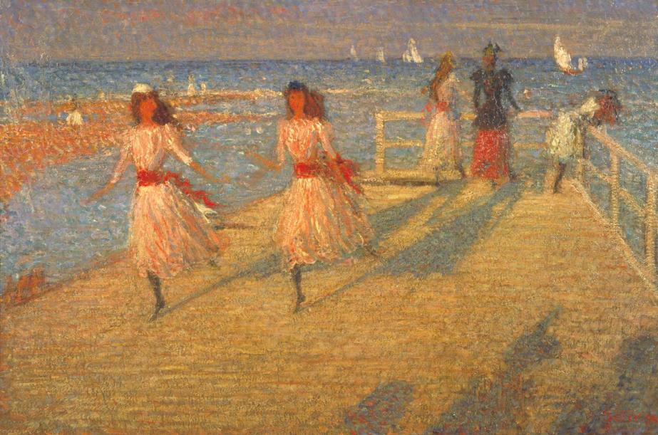 Girls Running, Walberswick Pier 1888-94 by Philip Wilson Steer 1860-1942